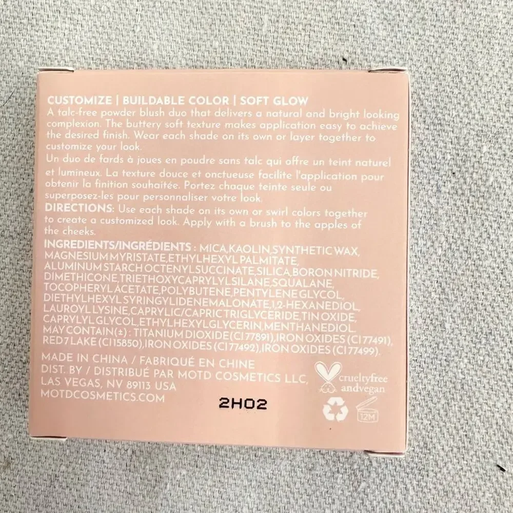 MOTD Blush Duo Pink Lace Talc Free New in Box Unused‎
